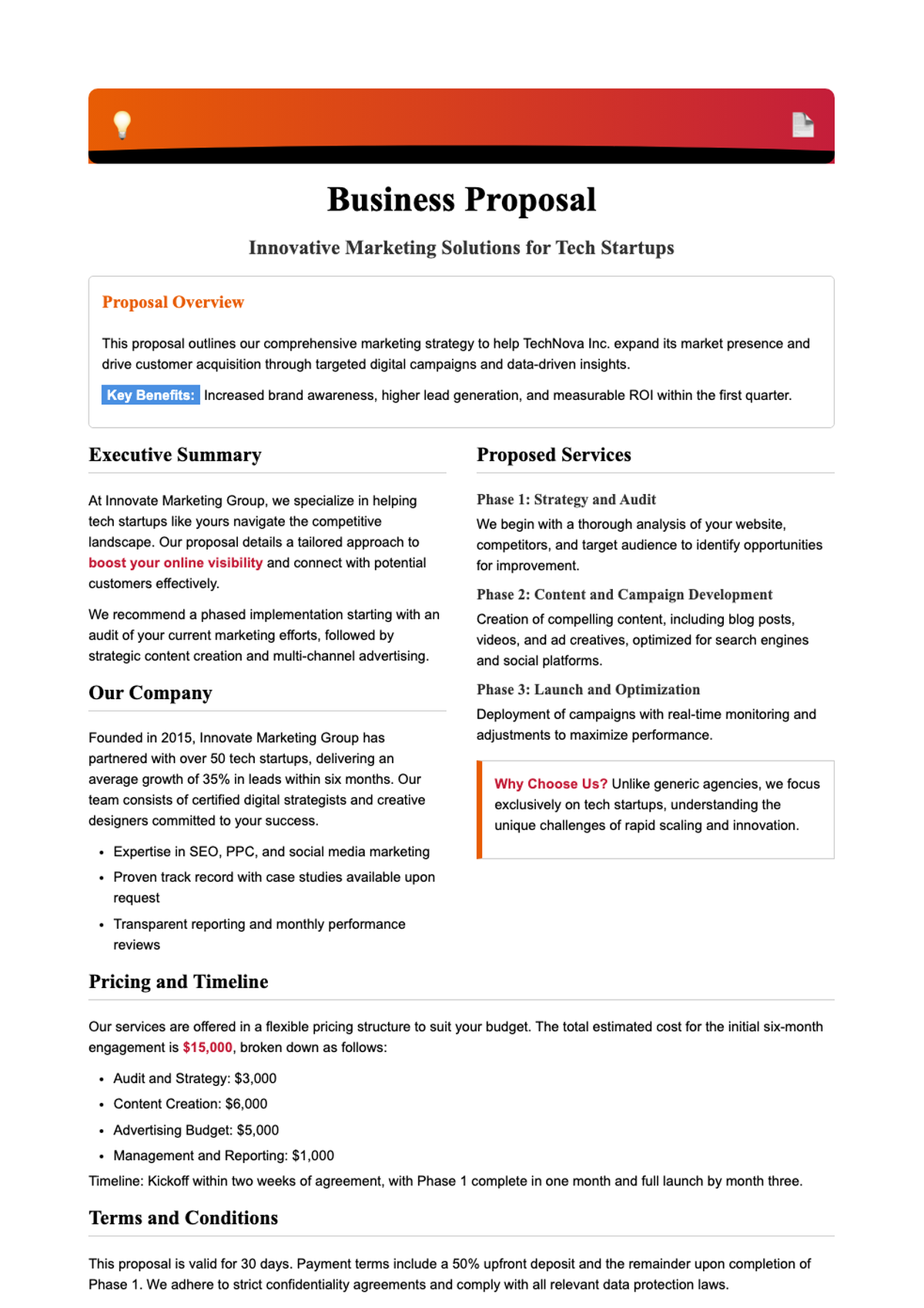 Sample business continuity services proposal with scroll prompt and template details_variant_1